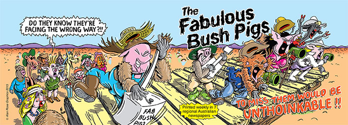 Cover of the first "Fabulous Bush Pigs" book