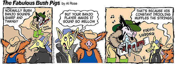 Drool mellows banjo sound