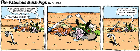 Pigs see pipe think it's a periscope