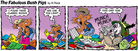 Ronnie eats Classic Book