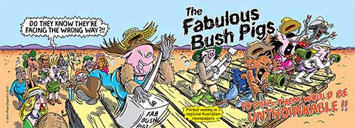 Cover of the first Fabulous Bush Pigs book