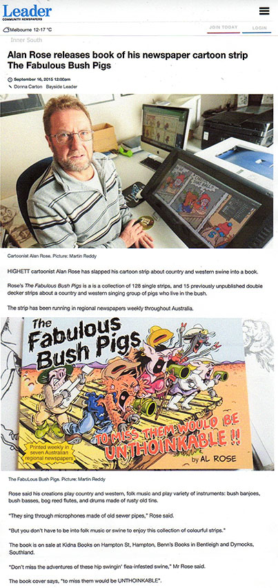 News article in the local paper