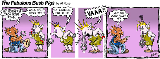 Nose Ring heavy, nose extends