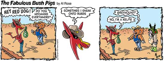 Red Dog beat up pig dogs