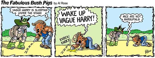 Vague Harry is under the stage