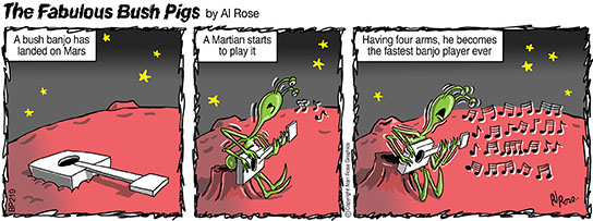 martian, banjo, speed, space, bush, fabulous, pigs