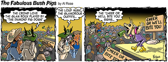 pig dog sings glam rock