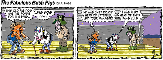 Pig dog roadie head of the fang club