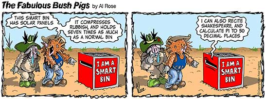 Smart Bin calculates Pi