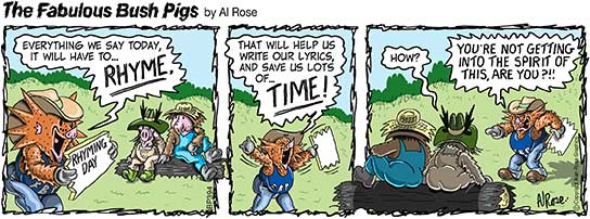 band tries rhyming all day